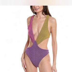 Agua Bendita Pink and Purple Swimwear